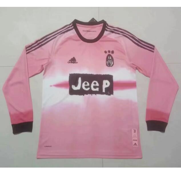 Juventus Human Race Pink Long Sleeve Soccer Jersey Shirt 2020/21